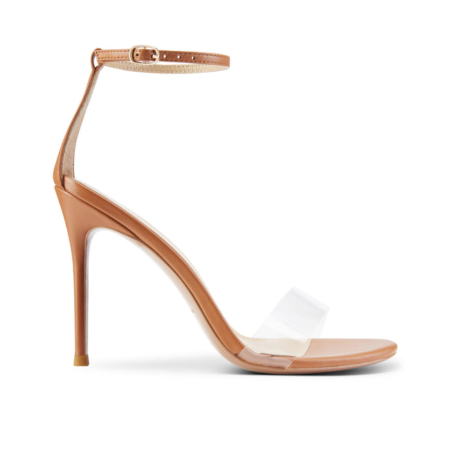 Flor de Maria Carrie Camel Brown Stiletto Sandals (comes with two straps)