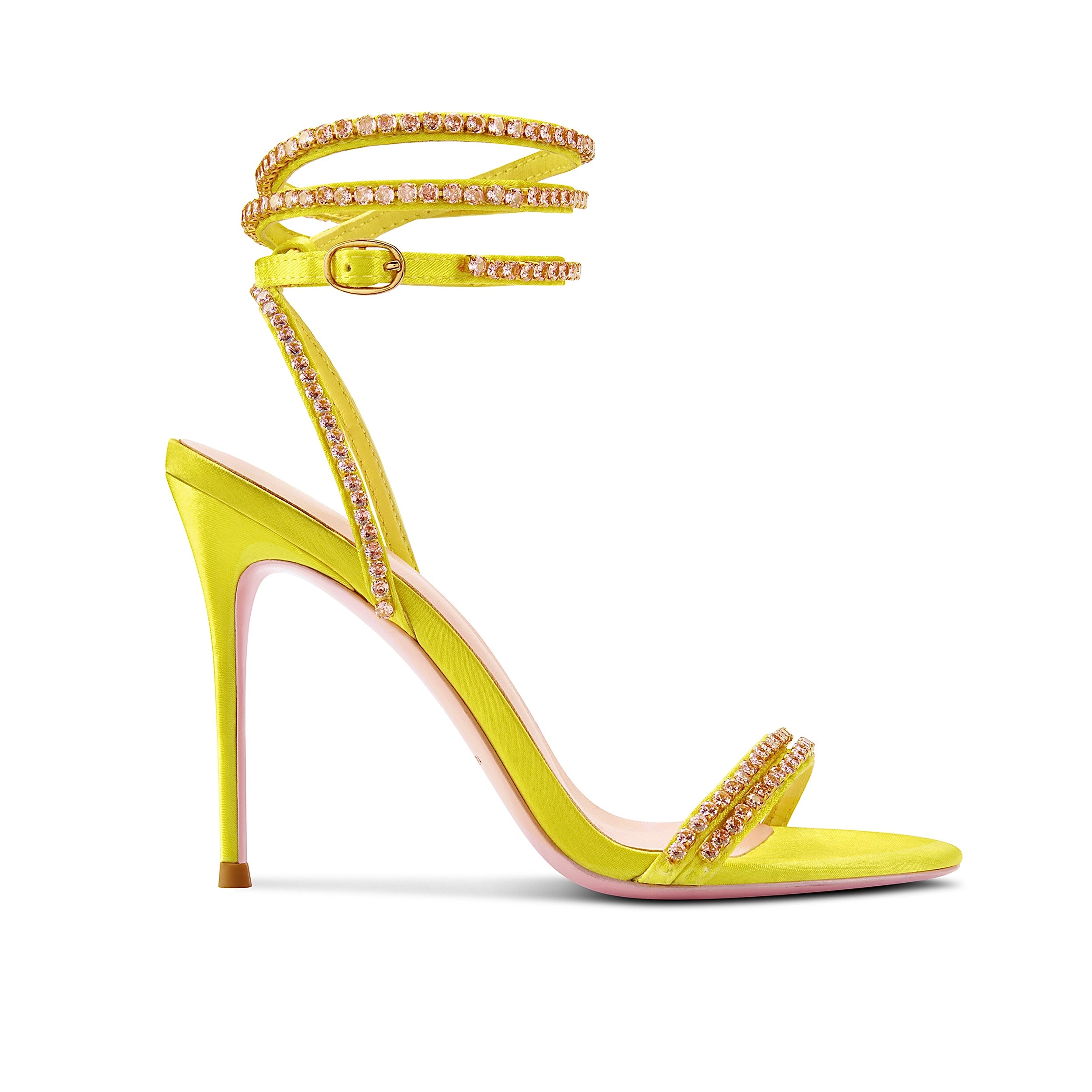 Flor Yellow Heeled Sandals