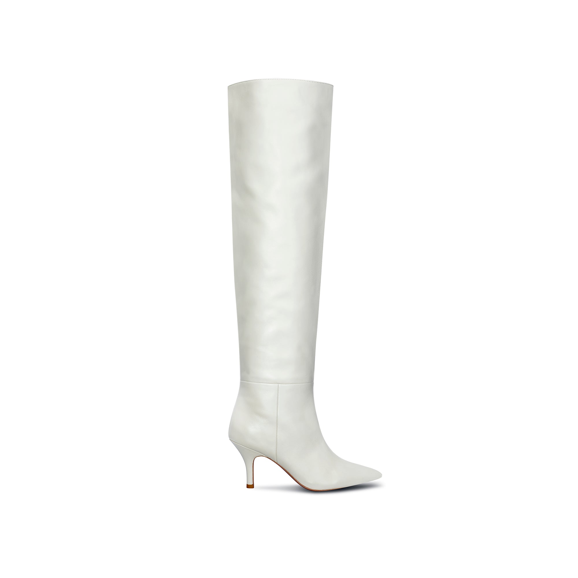 White Knee High Boot