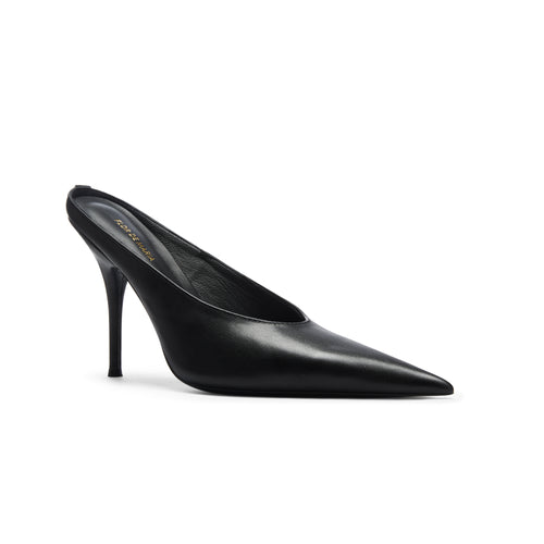 Hailey Black Stiletto Heeled Mules