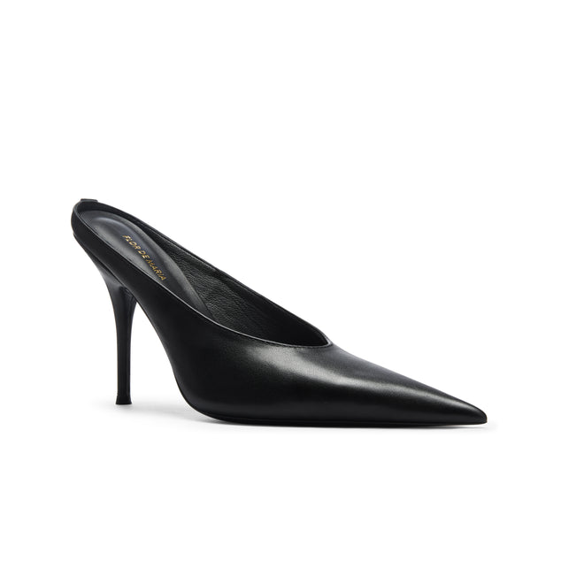 Hailey Black Stiletto Heeled Mules