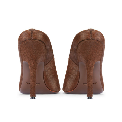 Hailey Brown Stiletto Heeled Mules