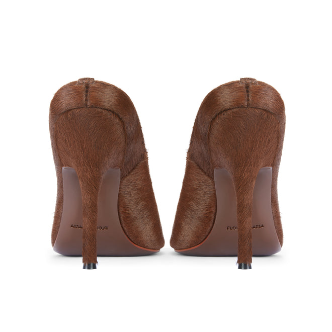 Hailey Brown Stiletto Heeled Mules