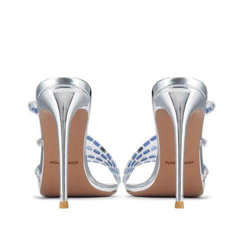 Taylor Silver Crystal Embellished Heeled Sandals