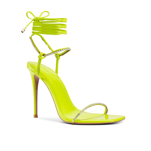 Flor de Maria Lauren Crystal Embellished Neon Stiletto Sandals