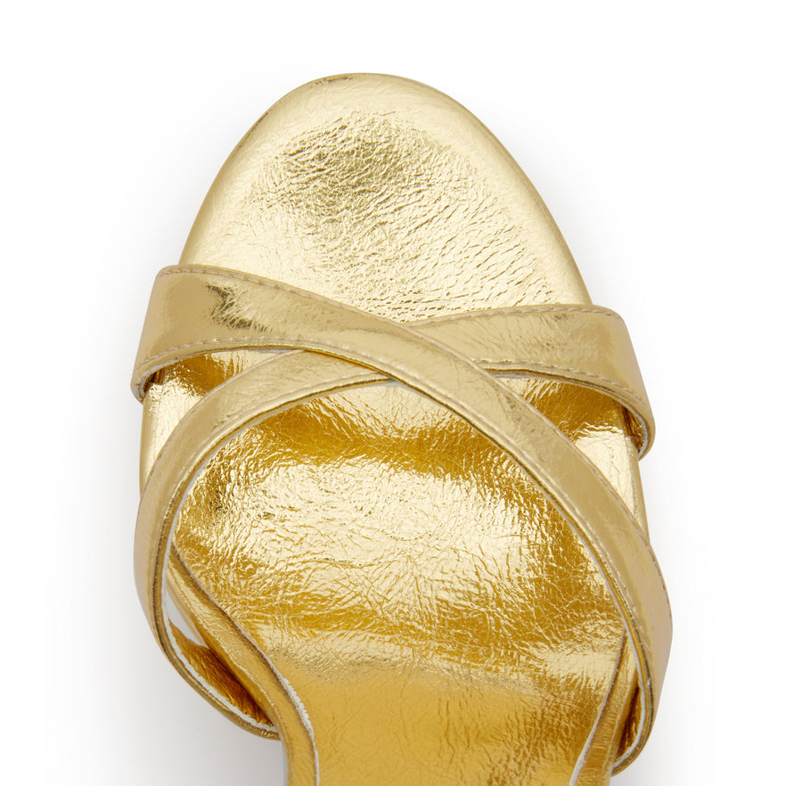 Berta Gold Platforms - Women Dress Shoes By Flor de Maria