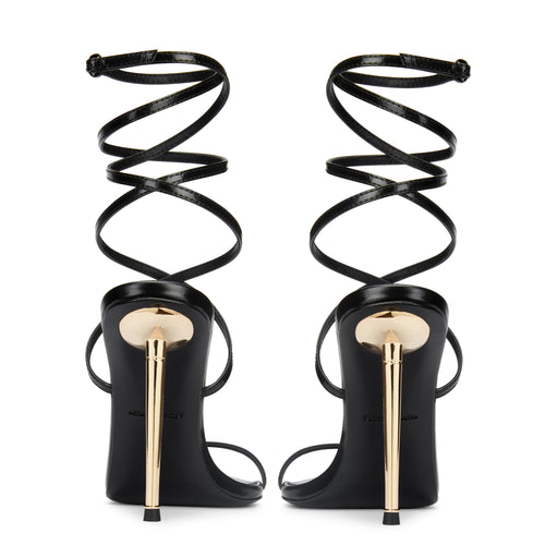 Vanessa Black Heeled Sandals