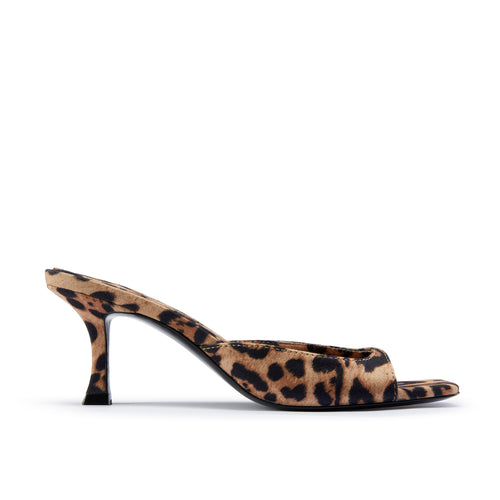 Fatima Leopard Print Heeled Mules | By Flor de Maria