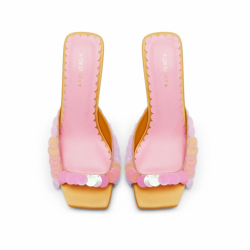 Fatima Sequined Heeled Mules (Limited Edition)