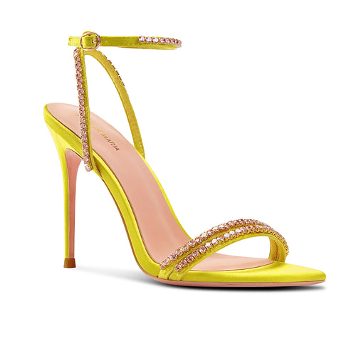 Flor Yellow Heeled Sandals1
