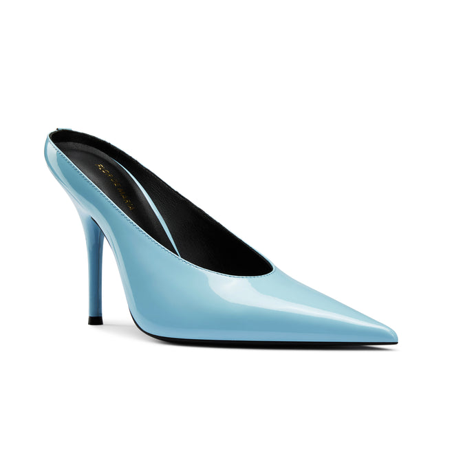 Hailey Baby Blue Stiletto Heeled Mules