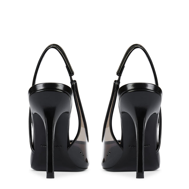Jaimie Black Slingback Heeled Pumps