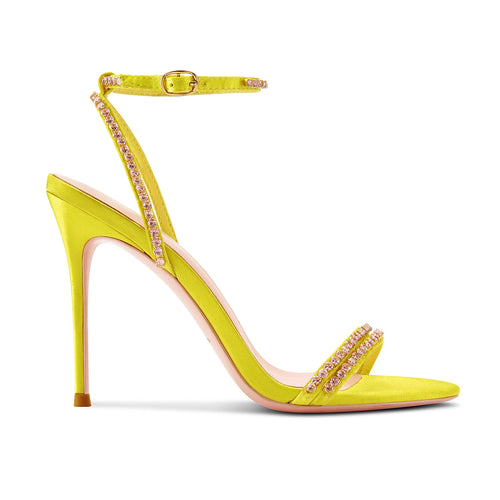 Flor Yellow Heeled Sandals