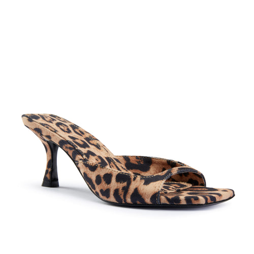 Fatima Leopard Print Heeled Mules - Women Dress Shoes By Flor de Maria