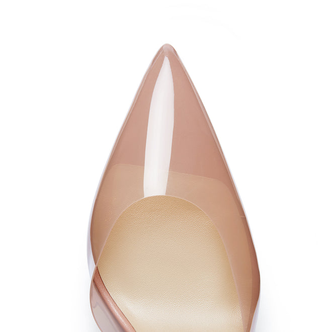 Barby Nude Heeled Pumps - Women Dress Shoes By Flor de Maria