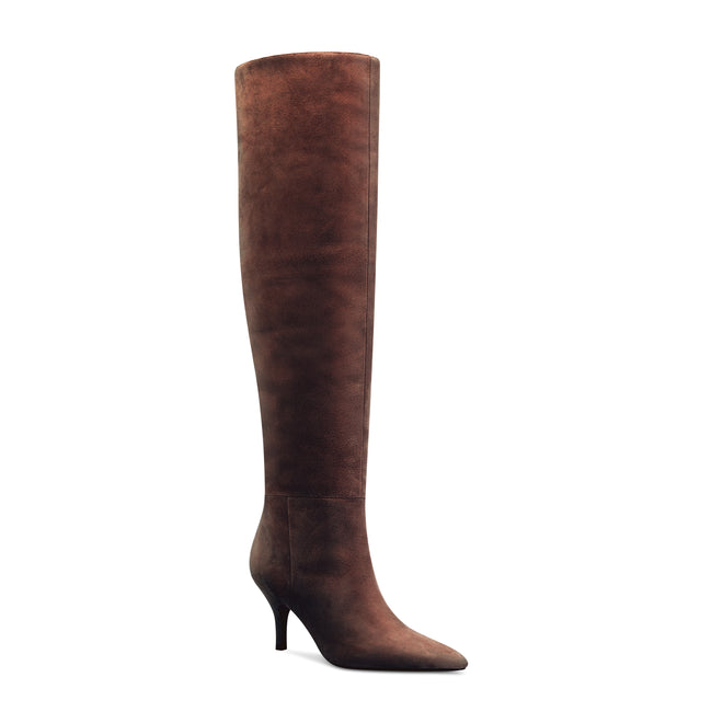 Brown heeled boots