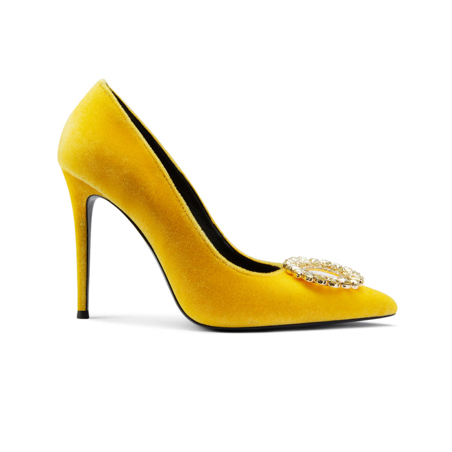 Florci Yellow Heeled Pumps