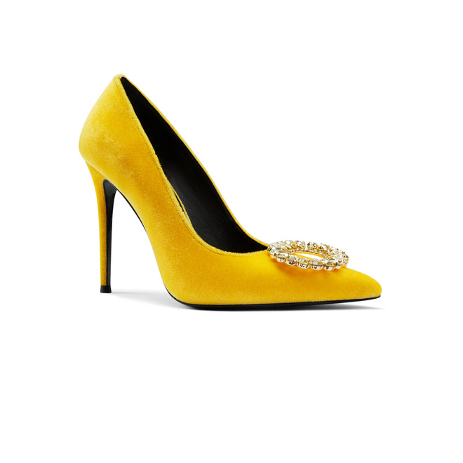Florci Yellow Heeled Pumps
