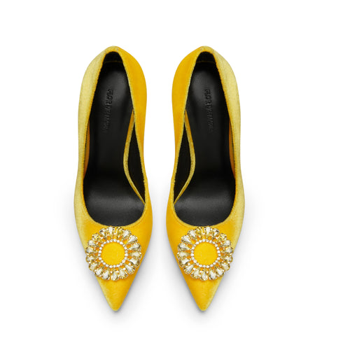 Florci Yellow Heeled Pumps
