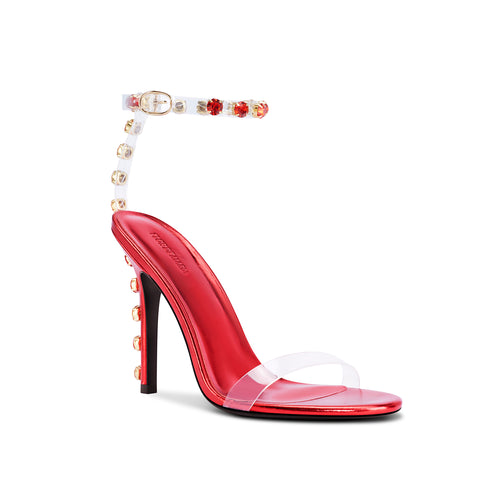 Flor de Maria Giselle Red Crystal Stiletto Sandal
