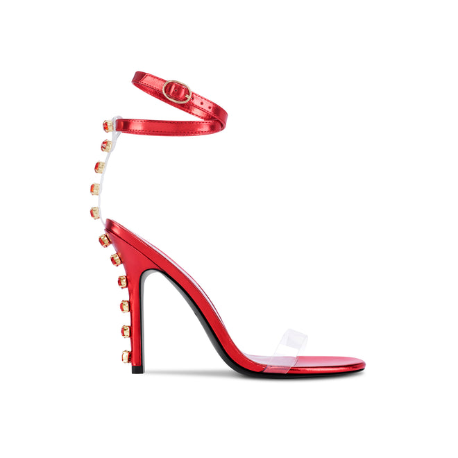 Flor de Maria Giselle Red Crystal Stiletto Shoes